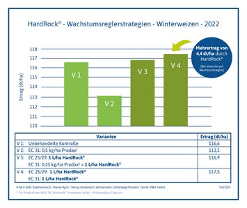 V22-025 HardRock Winterweizen 2022 Schleswig-Holstein Hanse Agro Schleswig-Holstein-Hügelland